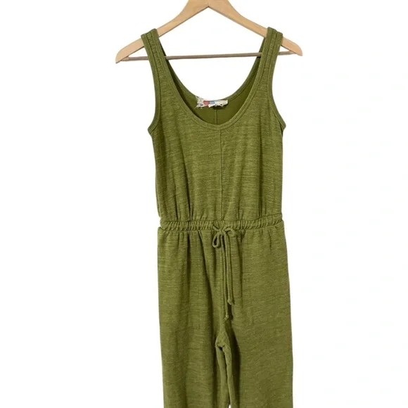 FREE PEOPLE FP Beach 2 Piece BiCoastal Quiet Moss Jumpsuit Cardigan Duster Set - Picture 4 of 11